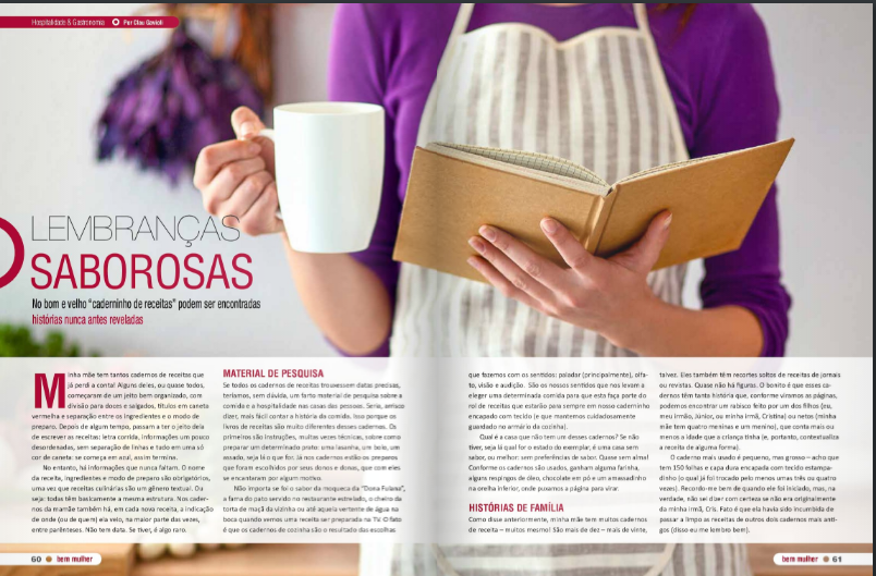 cadernos de receitas_revista Bem Mulher